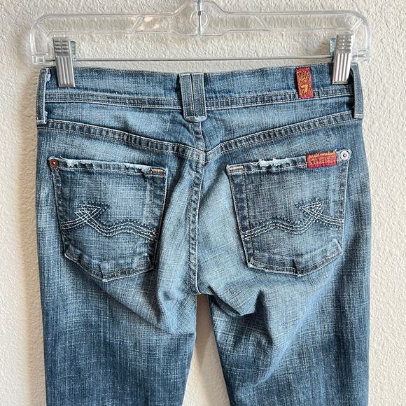 7 For all Mankind Y2K The Rocker Low Rise Bootcut Jeans Women's 25 Flare Denim - Picture 4 of 6